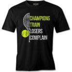 T-Shirt Tenis - Champions Train Siyah Erkek Tshirt - L