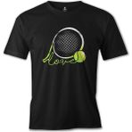 T-Shirt Tenis - Love The Ball Siyah Erkek Tshirt - M
