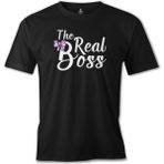 T-Shirt The Real Boss Siyah Erkek Tshirt - M