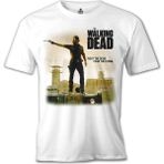 T-Shirt The Walking Dead - Rick Beyaz Erkek Tshirt - 2XL