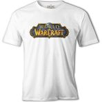 T-Shirt World Of Warcraft - Logo Dünya Beyaz Erkek Tshirt - 2XL