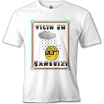 T-Shirt Yılın En Şanssızı Beyaz Erkek Tshirt - XL