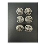 T.T POLNET BUTTON Metal Dantel Desenli Ceket Blazer Düğmesi 40 Boy 6 lı Set