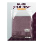 t tuğset etiket Bantlı Şeffaf Poşet (35*50+5cm) 25 Adet Parlak Jelatin Paket Hediye Poşeti - T1064