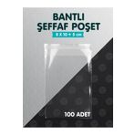 t tuğset etiket Bantlı Şeffaf Poşet (8X10 5CM) 100 Adet Parlak Jelatin Paket Hediye Poşeti -t954