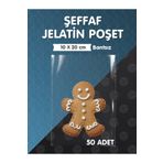t tuğset etiket Bantsız Şeffaf Poşet (10x20 cm) 50 Adet Parlak Jelatin Paket Hediye Poşeti - T1205