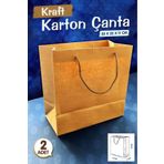 t tuğset etiket Kraft Karton Çanta Hediye Paketi Çanta Poşet 2'li 22*22*11cm- T1069