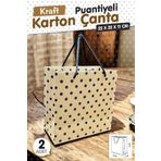 t tuğset etiket Kraft Karton Çanta Kırmızı Kalp Desenli Hediye Paketi Çanta Poşet 2'li 22*22*11cm -T889 Kraft puanti
