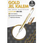 t tuğset etiket Uni-ball Um-100 Signo Fine Roller Kalem Gold 1 Adet 0.8 Mm Davetiye Kalemi /gold Yazan Davetiye Anı