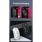 T-Wolf G530 Robocop Rgb Gaming Mouse 6400 Dpı Kablolu Oyuncu Mouse 1000Hz Gri