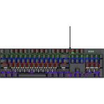 T-Wolf T17 Rgb Mekanik Gaming Klavye 104 Tuşlu Kablolu Oyuncu Klavyesi Rainbow LED USB - Siyah