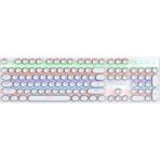 T-Wolf T75 Rgb Mekanik Gaming Klavye 104 Tuşlu Ingilizce Q Kablolu Oyuncu Klavyesi - Beyaz
