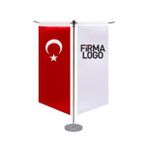 T Yan Kesim Masa Bayrağı (Direksiz)