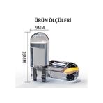 T10 Beyaz Cam Led Ampül 12V Park Plaka Tavan Ampülü 2 Adet