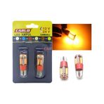 T10 Dipsiz Turuncu Led Ampül 12V 57 Led Smd Canbus