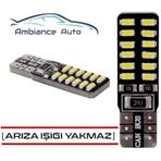 T10 Led Dipsiz W5W Canbus 24 Ledli BEYAZ Park Plaka Ampül -2 Adet
