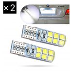 T10 Park Ledi Silikonlu 12V T10 Park Plaka Tavan Led Ampulu 2 Adet Beyaz 8000K