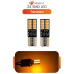 T10 W5w 24 Smd Led Ampul Turuncu Canbus Park Sinyal İç Aydınlatma 2 Adet