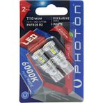 T10 W5W Dipsiz Geri Vites/tavan/ /plaka LED Ampulleri, 2'li Set, Beyaz