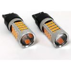 T20 7443 Çift Devre Büyük Dipsiz Led Ampul 63 Ledi Turuncu 2 Adet