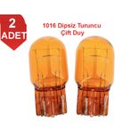 T20 Büyük Dipsiz Turuncu Çift Duy 1016 Ampul 2 Adet Turuncu