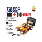T21 Pro Drone Çift Hd Kamera Fpv Canlı Yayın Fırçasız Motor Engel Algılamalı Katlanabilir Drone-1604