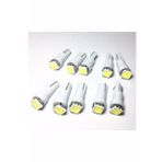 T5 Mini Dipsiz Led Ampül Panel Gösterge Kadran Aydınlatma 12v Beyaz 10 Adet