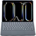 T5504D iPad Pro 11 (2024) Kılıf Palermo Ledli Klavyeli Standlı Tablet Kılıfı - Siyah - Çok Renkli