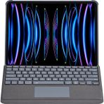 T5509D Ipad 12.9 (2022) Kılıf Palermo Ledli Klavyeli Standlı Tablet Kılıfı - Siyah