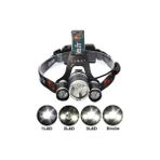 T6 Kafa Feneri 5000 Lumens 3Xcree Xm-T6+2R5 Lamba Led Kamp Lambası