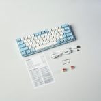 T62 Mekanik Klavye Rgb 63 Tuşlar Çalışırken Değiştirilebilir Oyun Klavyeleri Kırmızı Switch - Beyaz