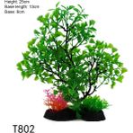 T802 Stili Plastik Yapay Bitkiler Simülasyon Akvaryum Büyük ve Küçük Peyzaj Ağaç Çim Nilüfer Dekor Su Yosunları Balık Tankı Süsü (Yurt Dışından) - 1