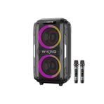 T9pro Çift Mikrofonlu Bluetooth Hoparlör 250w Karaoke Partybox Ipx5 Kablosuz Ses Bombası