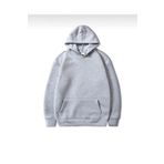 TA COLLECTİON Unisex Gri Slim Fit Iç Komple Şardonlu Kapüşonlu Sweatshirt SWT102