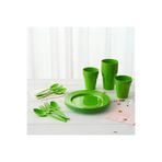 Ta-Fu Global Parti Takımı Plastik Mika Set ( 25 Bardak , 6 Tabak , 25 Çatal , 25 Kaşık ) - Yeşil