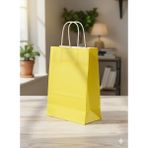 Ta-Fu Global Renkli Karton Çanta 25 Li Beyaz Sap - 31 x 12 x 41 cm - Sarı