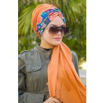 Taba Şebboy Büzgülü Hazır Şal - 50601