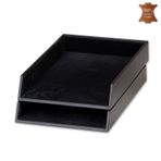 Tabac 358-11 Hakiki Deri Evrak Rafı & Kutusu Siyah