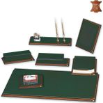 Tabac 770-53 Curvy Hakiki Deri ve Ağaç Kaplama Sümen Takımı Yeşil