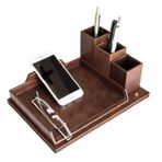 Tabac DERİ MASA ÜSTÜ TELEFON VE GÖZLÜK TUTUCU - 263 (MAYA KAHVE - 140)