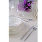 Tabak Evi 24 Parça 6 Kişilik Platin Chic Platin Porselen Yemek Takımı