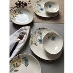 Tabak Evi 4 Kişilik 12 Parça Flor Azul Pebble Yemek Takımı