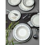 Tabak Evi 4 Kişilik 16 Parça Bonsai Black Garden Porselen Yemek Takımı
