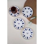Tabak Evi Porselen Acem Zade Lacivert Çay Tabağı 11,8cm 4 Lü