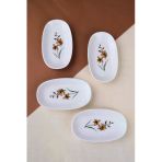 Tabak Evi Porselen Azelya Oval Kayık Tabak 15X8,5X2cm 4 Parça