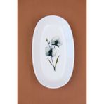 Tabak Evi Porselen Azelya Oval Kayık Tabak 19X11X2,50CM Tekli - 19 cm