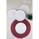 Tabak Evi Porselen Chic Servis Tabağı 24,50CM 4 Lü - Krem