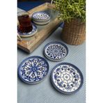 Tabak Evi Porselen Mozaik Blue Sefa 6 Lı Çay Tabağı 10CM