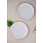 Tabak Evi Porselen Natura Altın Yaldız Pasta Tabağı 20,50CM 2 Li