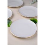 Tabak Evi Porselen Natura Altın Yaldız Pasta Tabağı 20,50CM 4 Lü